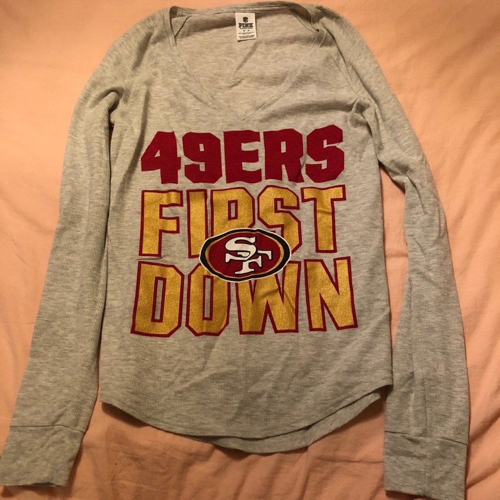 Victoria Secret Pink NFL 49er long sleeve shirt!